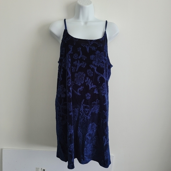 Umgee blue Spaghetti strap mini dress - Picture 2 of 6